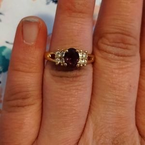 Purple and diamond ring